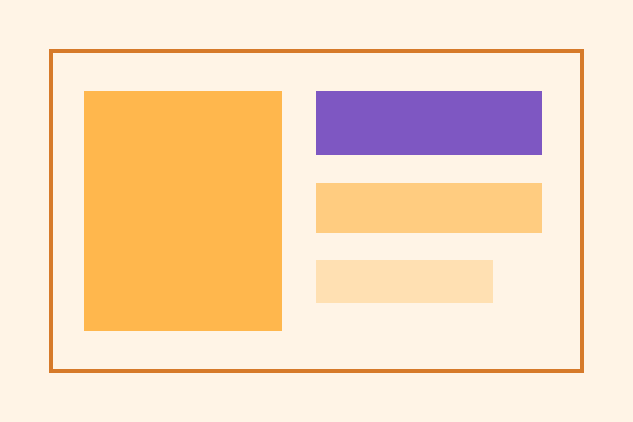 Simple warm-toned dashboard panel illustration